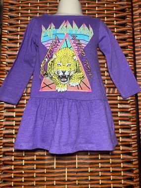 Def Leppard Purple Graphic Dress - 2024 (80’s Vintage Style)